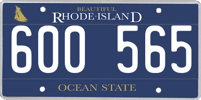 RI license plate 600565