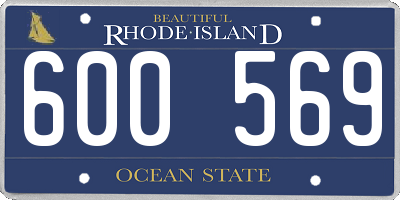 RI license plate 600569