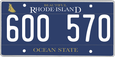 RI license plate 600570
