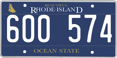 RI license plate 600574