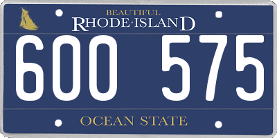 RI license plate 600575