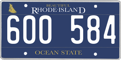 RI license plate 600584