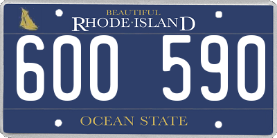 RI license plate 600590