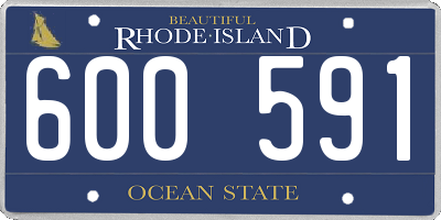 RI license plate 600591