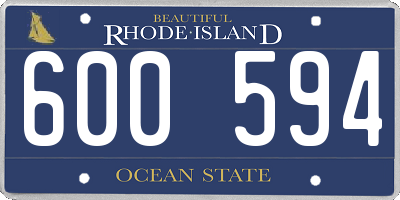 RI license plate 600594