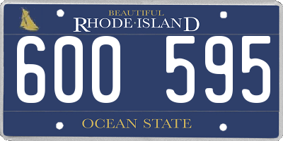 RI license plate 600595
