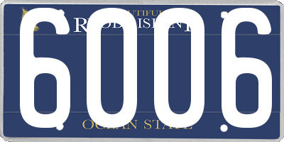 RI license plate 6006