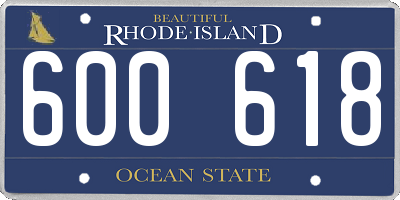 RI license plate 600618