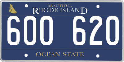 RI license plate 600620