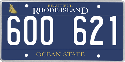 RI license plate 600621