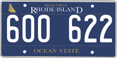 RI license plate 600622