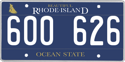 RI license plate 600626
