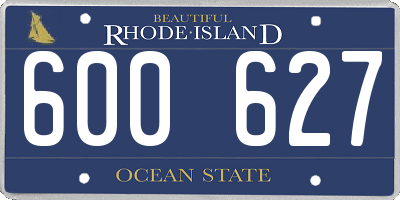 RI license plate 600627