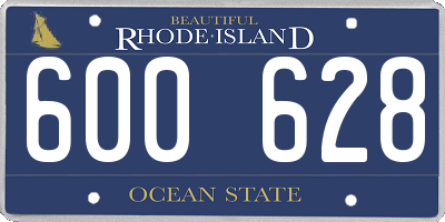 RI license plate 600628