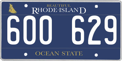 RI license plate 600629
