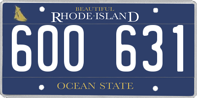 RI license plate 600631