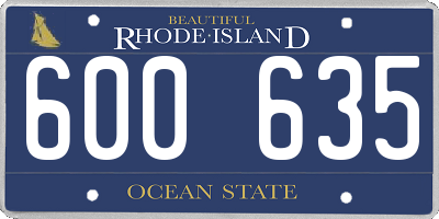 RI license plate 600635