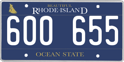 RI license plate 600655