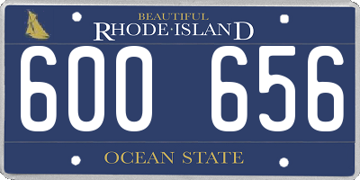 RI license plate 600656