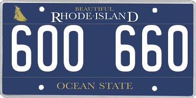 RI license plate 600660