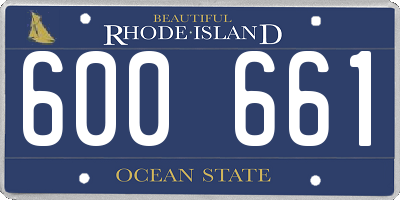 RI license plate 600661