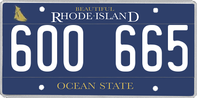 RI license plate 600665