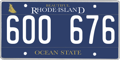 RI license plate 600676