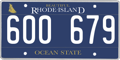 RI license plate 600679