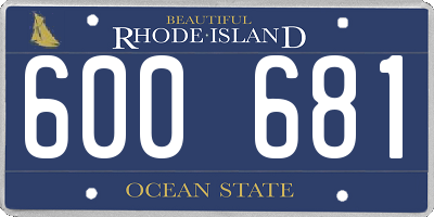 RI license plate 600681