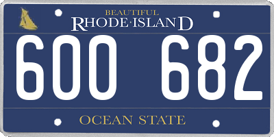 RI license plate 600682
