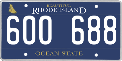 RI license plate 600688