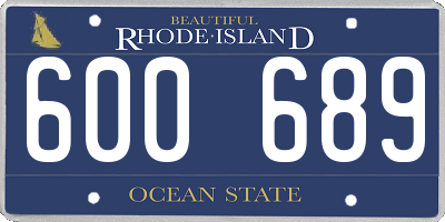 RI license plate 600689