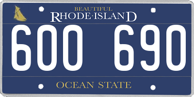 RI license plate 600690
