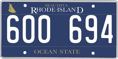 RI license plate 600694