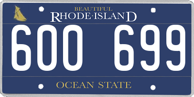 RI license plate 600699