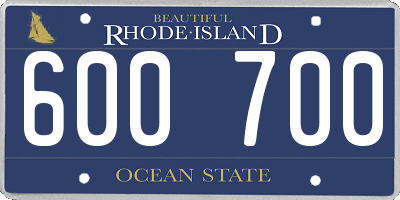 RI license plate 600700