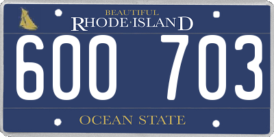 RI license plate 600703