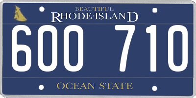 RI license plate 600710