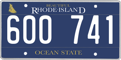 RI license plate 600741