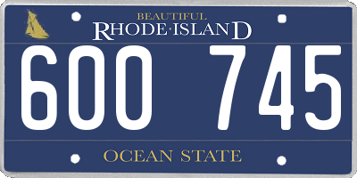 RI license plate 600745
