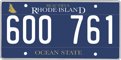 RI license plate 600761