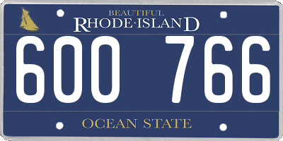 RI license plate 600766