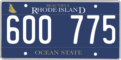 RI license plate 600775