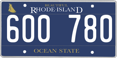 RI license plate 600780