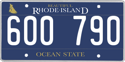 RI license plate 600790