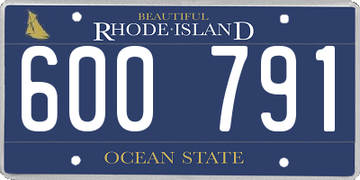 RI license plate 600791