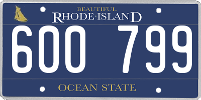 RI license plate 600799