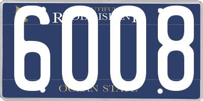 RI license plate 6008