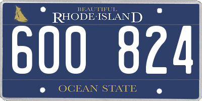 RI license plate 600824