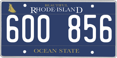 RI license plate 600856